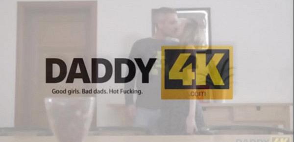  DADDY4K. Tricky dad seduces and fucks cutie while son left them alone